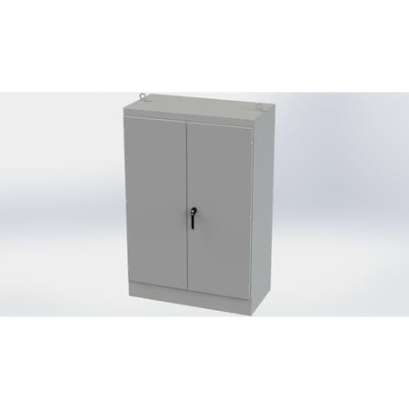 Saginaw Control & Engineering 3 Point Latch with Padlock/Keylock Handle Electrical Enclosures, 72 in H, 24 in D, 48 in W SCE-724824FSD